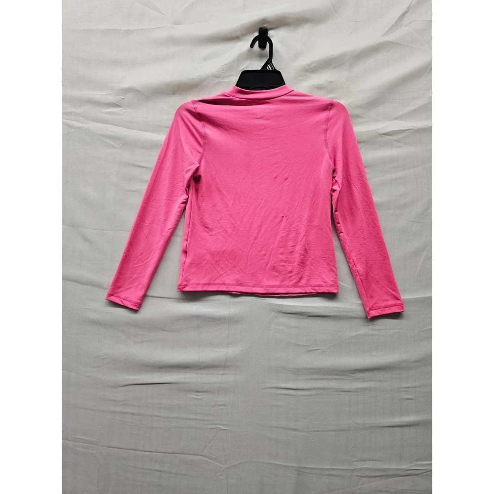Cat & Jack Girls Long Sleeve Rash Guard Pink Polyester Blend Swimwear Size Large